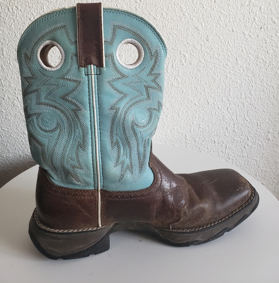 Durango Women's Saddle Western Boot - Broad Square Toe - Picture 2 of 16